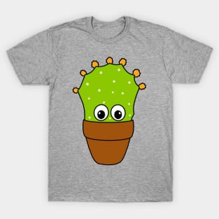 Cute Cactus Design #354: Prickly Pear Cactus With Cute Buds T-Shirt